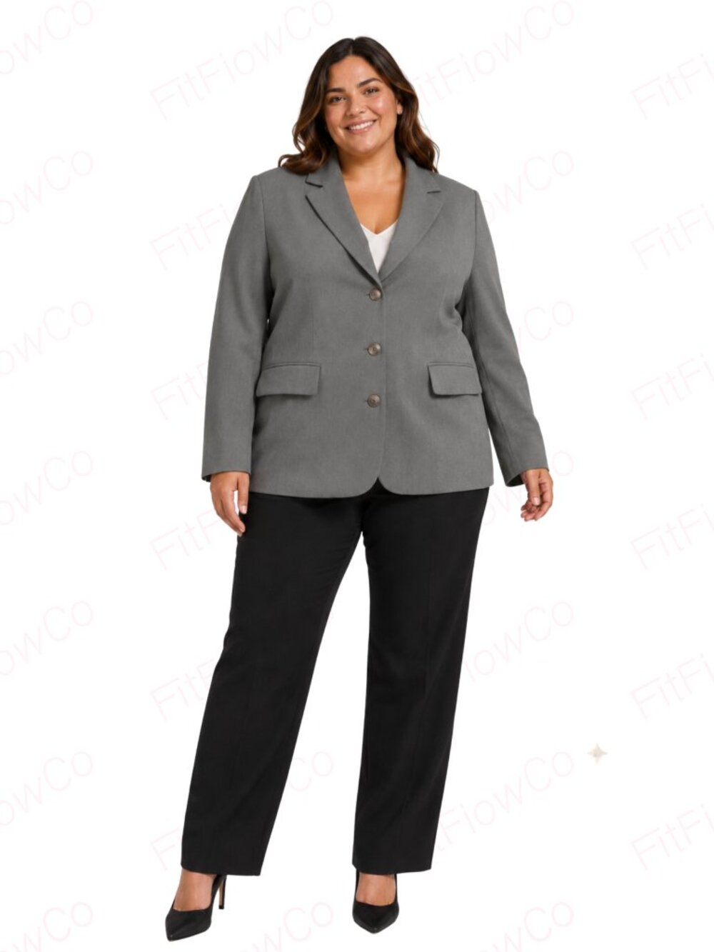 Danny & Nicole Sage Green Gray Tailored Blazer Women 16P Petite NWT